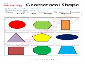 Geometric Shapes Worksheets for Grade 2 for Kids