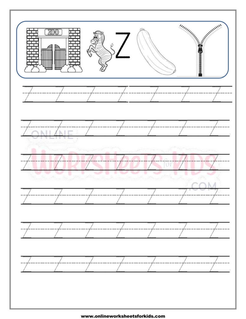 Download Free Printable Capital Letters Tracing Worksheets 26
