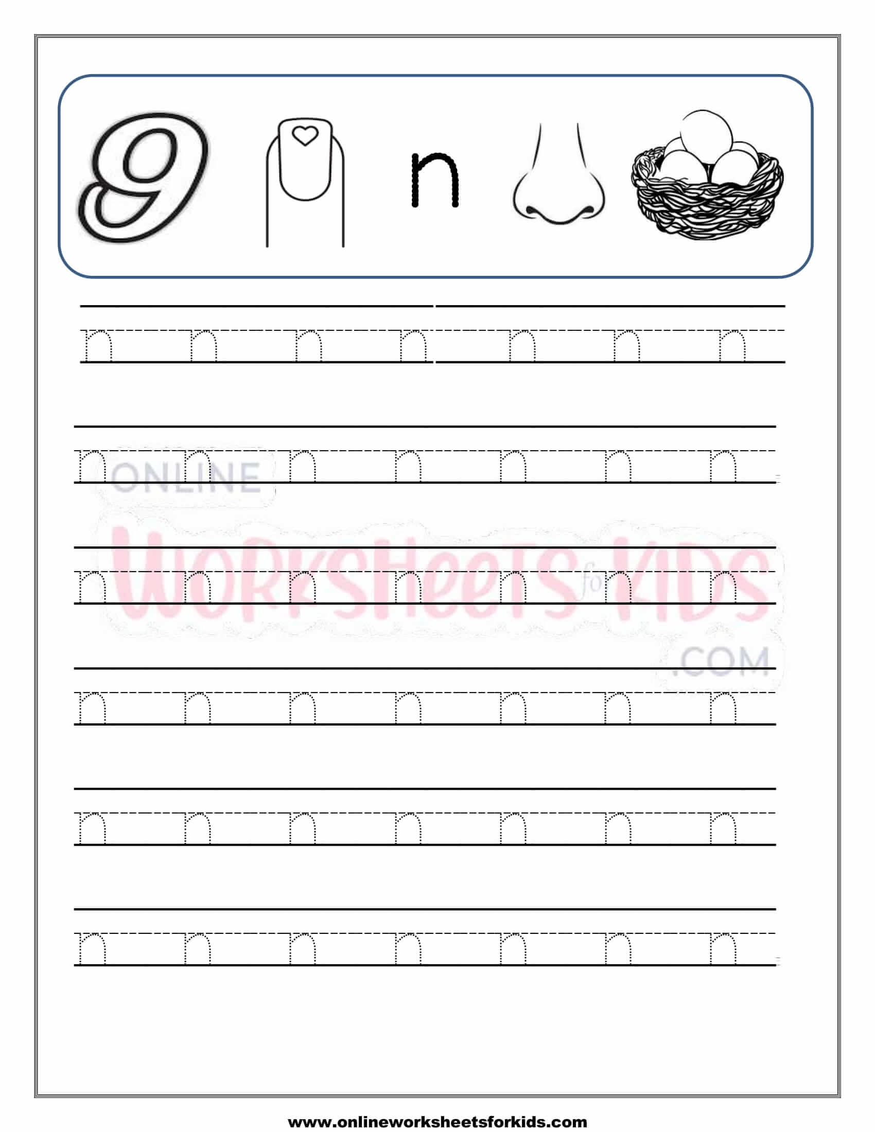 Small Letter Tracing Lowercase Worksheet 14