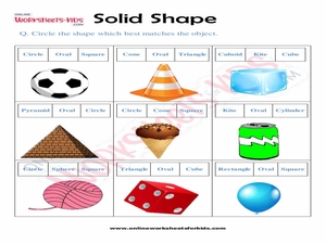 Solid Shapes Worksheets for Grade 2 for Kids