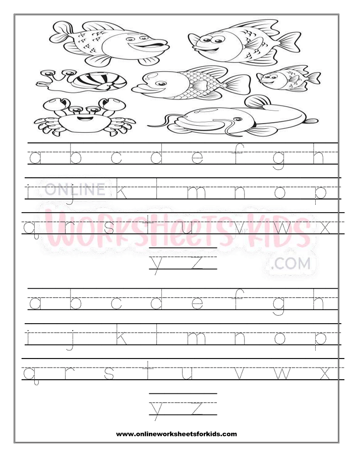 Small Letter Tracing Worksheet 02