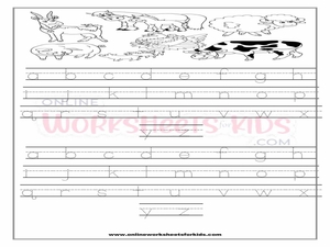 Tracing Lowercase Letters Worksheet