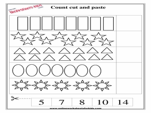 Count Cut And Paste Worksheets