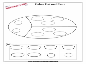 Cut And Paste Shapes Circle And Oval Worksheets