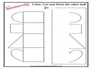 Cut And Paste Shapes Triangle Square Rectangle And Diamond Worksheets
