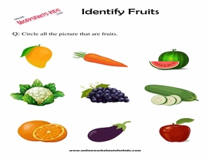 Fruit Worksheets For Preschool